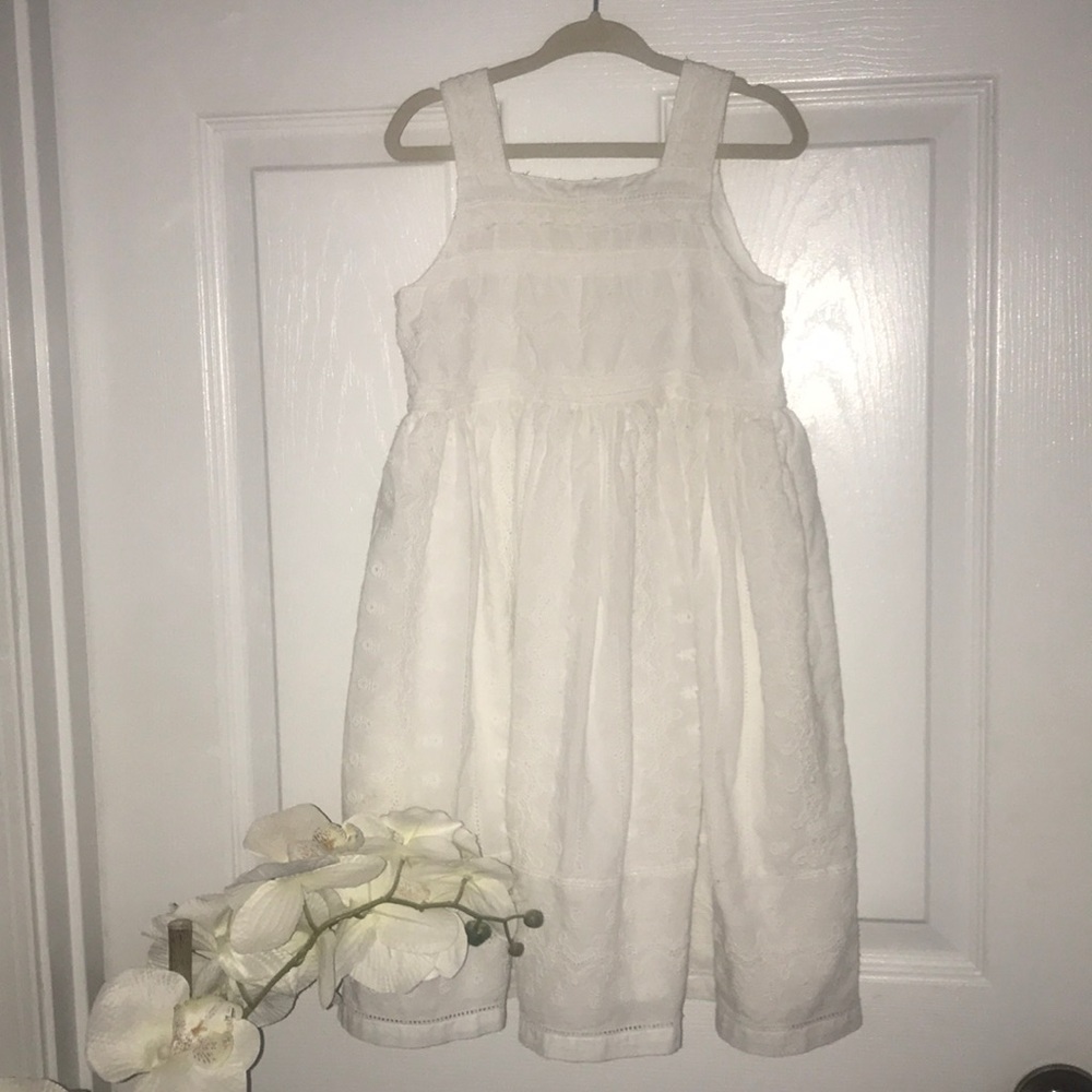 Cotton Kids White Eyelet Dress